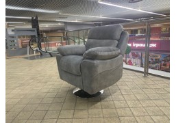 Кресло Реклайнер с подиумом серое с электроприводом