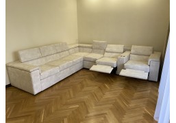 Угловой диван Missoni (Миссони) с реклайнерами бежевый Угловой диван Missoni (Миссони) с реклайнерами бежевый