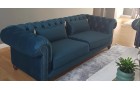 Диван на заказ Chesterfield. Ткань фиолетовый велюр