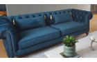 Диван на заказ Chesterfield. Ткань фиолетовый велюр