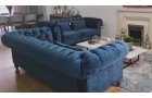 Диван на заказ Chesterfield. Ткань фиолетовый велюр