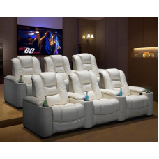 Кресло Реклайнер белое с электроприводом (cinema chair) Кресло Реклайнер белое с электроприводом (cinema chair)
