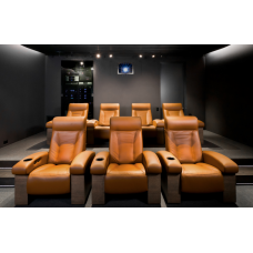 Кресло Реклайнер коньячное с электроприводом (cinema chair) Кресло Реклайнер коньячное с электроприводом (cinema chair)